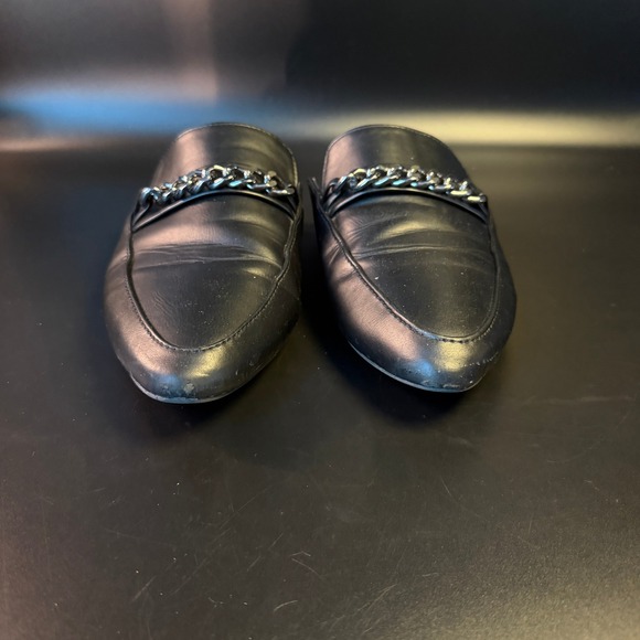 Seychelles Mules Slides Loafers Chain Accent‎ Black Size 8.5 - Picture 2 of 6